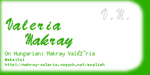 valeria makray business card